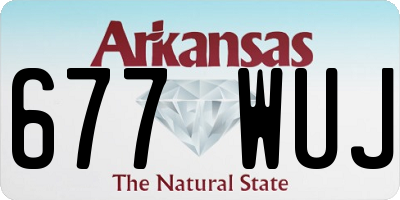 AR license plate 677WUJ