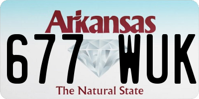AR license plate 677WUK