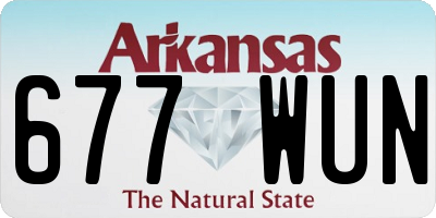 AR license plate 677WUN