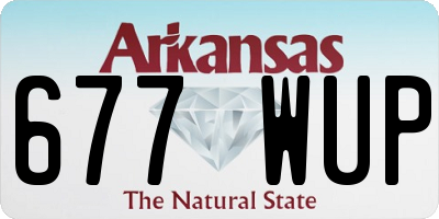 AR license plate 677WUP