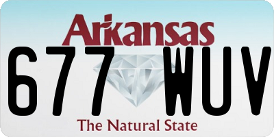 AR license plate 677WUV