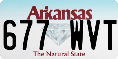 AR license plate 677WVT