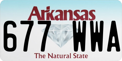 AR license plate 677WWA