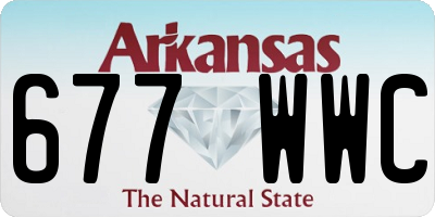 AR license plate 677WWC