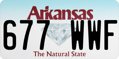 AR license plate 677WWF