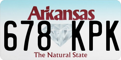 AR license plate 678KPK