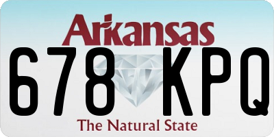 AR license plate 678KPQ