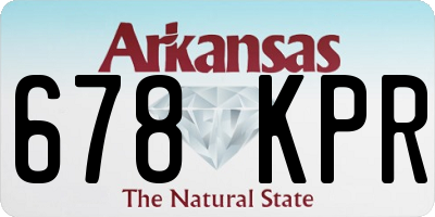 AR license plate 678KPR