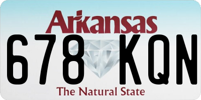 AR license plate 678KQN
