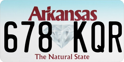 AR license plate 678KQR