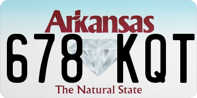 AR license plate 678KQT