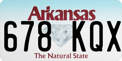 AR license plate 678KQX