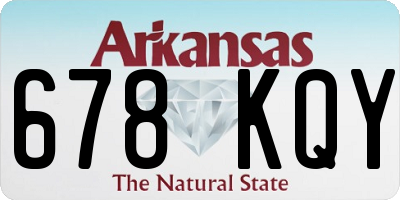 AR license plate 678KQY