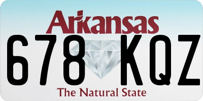 AR license plate 678KQZ