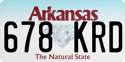 AR license plate 678KRD