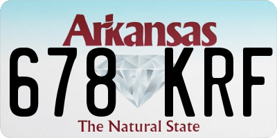 AR license plate 678KRF