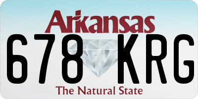 AR license plate 678KRG
