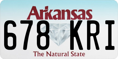 AR license plate 678KRI