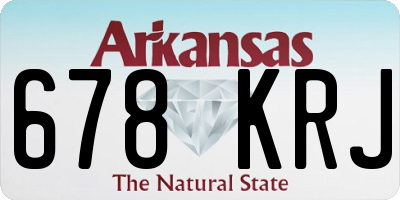 AR license plate 678KRJ