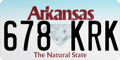 AR license plate 678KRK