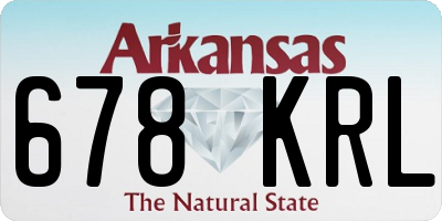 AR license plate 678KRL
