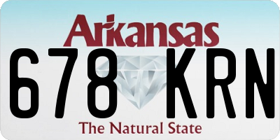 AR license plate 678KRN