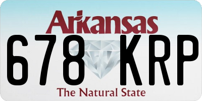 AR license plate 678KRP