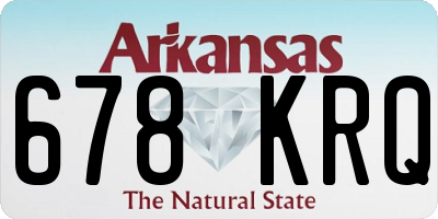 AR license plate 678KRQ