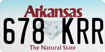 AR license plate 678KRR