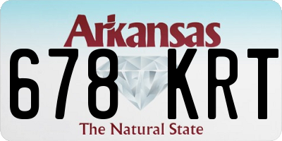 AR license plate 678KRT