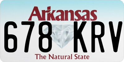 AR license plate 678KRV