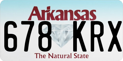 AR license plate 678KRX