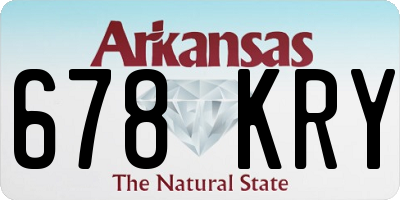 AR license plate 678KRY