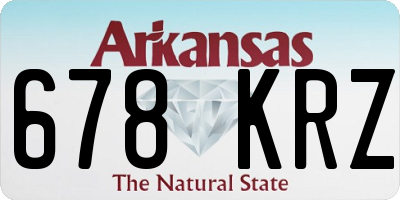 AR license plate 678KRZ
