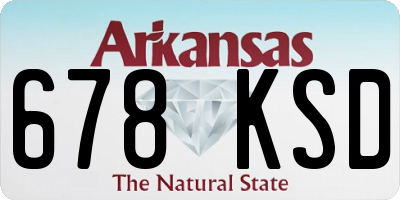 AR license plate 678KSD