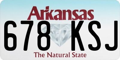 AR license plate 678KSJ