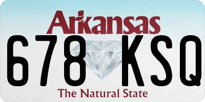 AR license plate 678KSQ