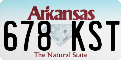 AR license plate 678KST
