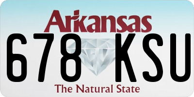 AR license plate 678KSU