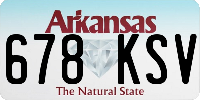 AR license plate 678KSV