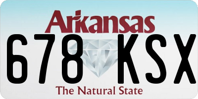 AR license plate 678KSX