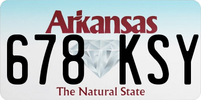 AR license plate 678KSY
