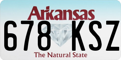 AR license plate 678KSZ