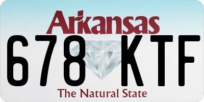 AR license plate 678KTF