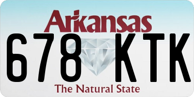 AR license plate 678KTK