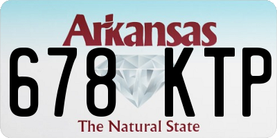 AR license plate 678KTP