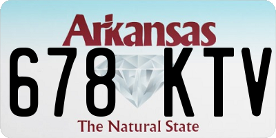 AR license plate 678KTV