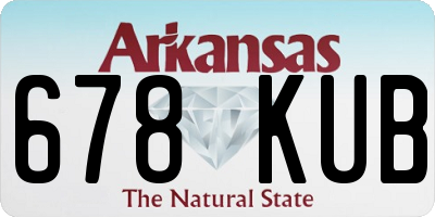 AR license plate 678KUB