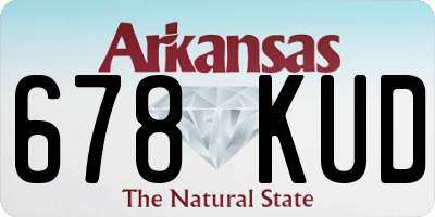 AR license plate 678KUD