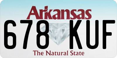 AR license plate 678KUF